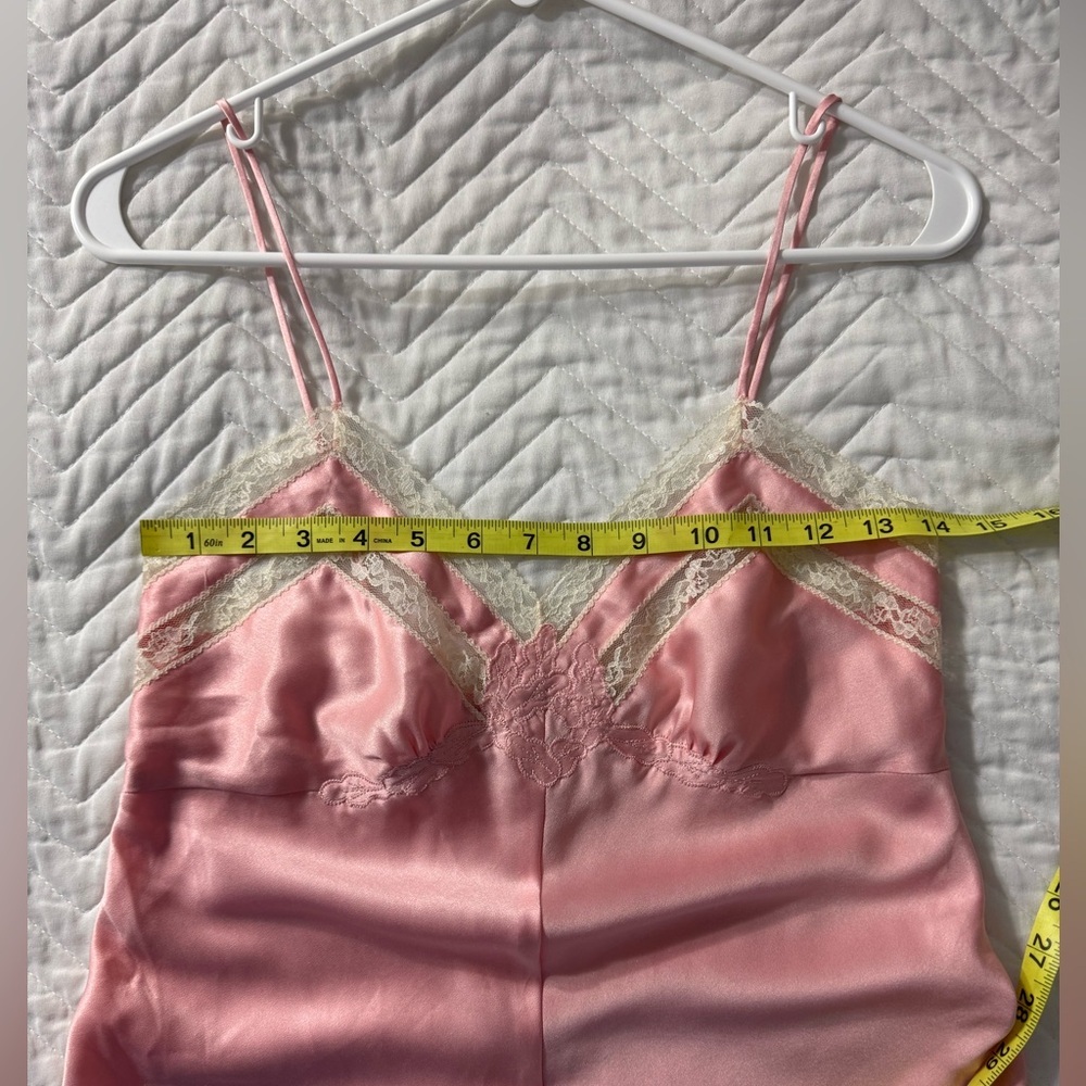 Victorias Secret Vintage Pearl Pink Ivory Lace Teddy One Piece - Picture 9 of 12